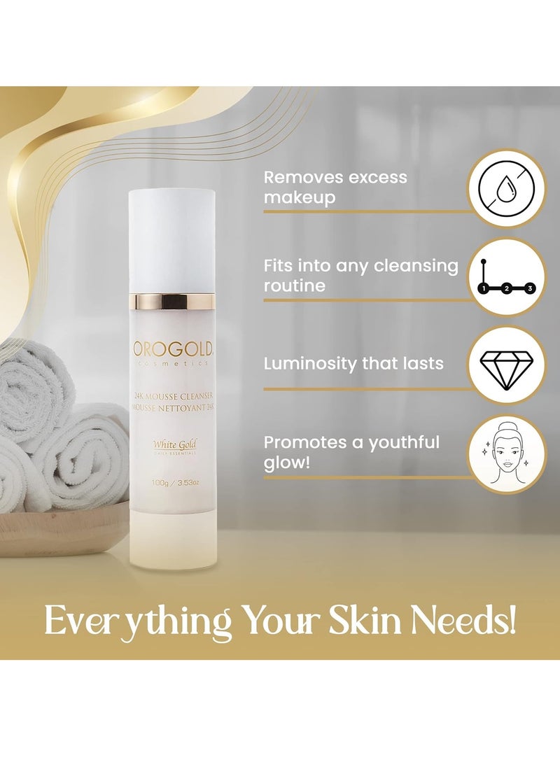 Orogold Orogold White Gold 24K Anti Aging Facial Cleanser - 100 Ml / 3.38 Fl. Oz.  - Image 2