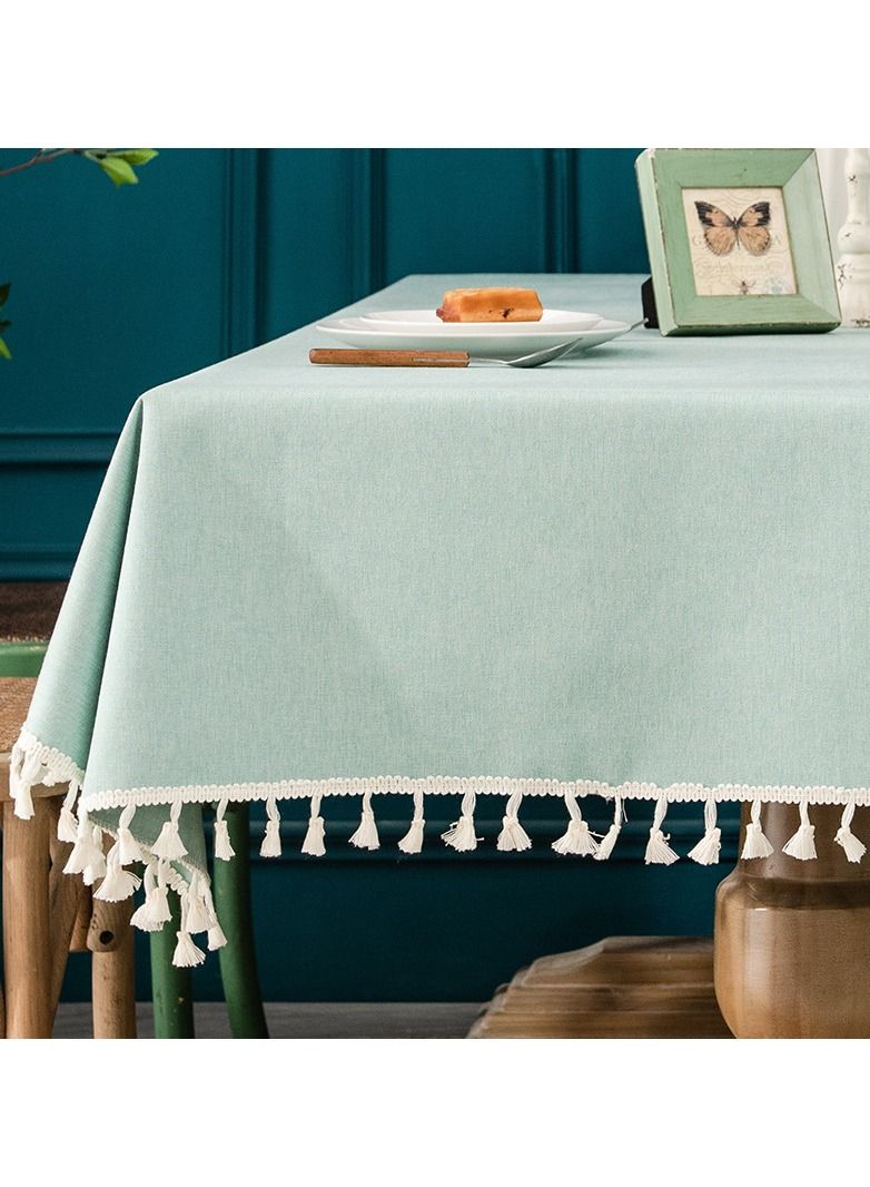 NIBEMINENT Waterproof and oil-proof cotton linen tablecloth no need to clean tablecloth  - Image 1