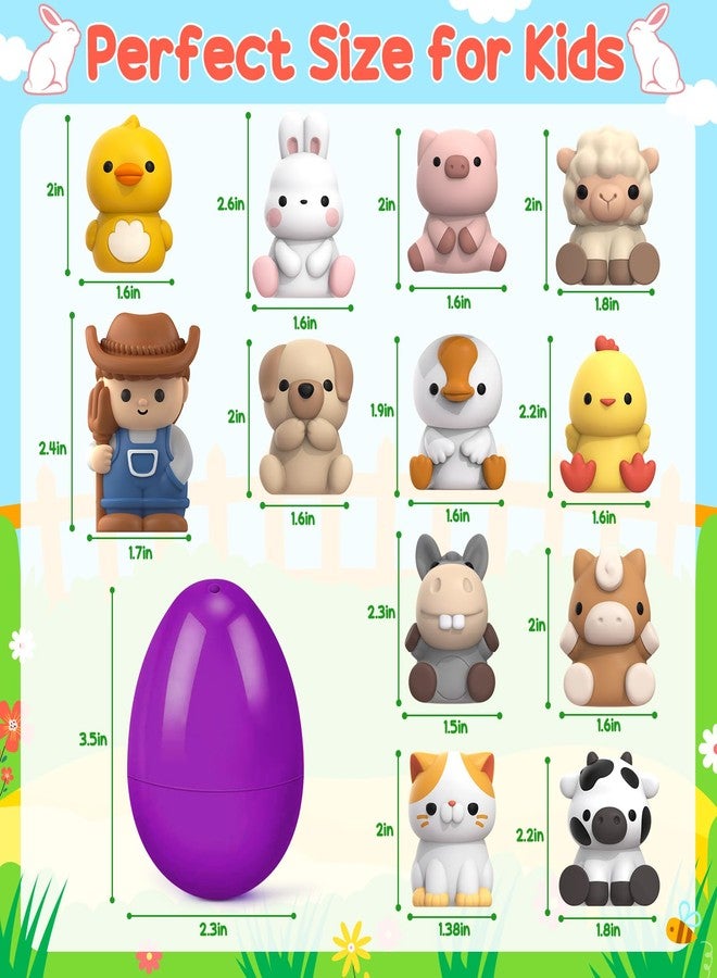 AuroTops 12 PCS Easter Eggs with Finger Puppets, Easter Basket Stuffers with Toys Inside for Hunt Easter Goodie Bag Fillers Classroom Prize Rewards, Easter Party Favors for Kids Boys Girls - Image 2