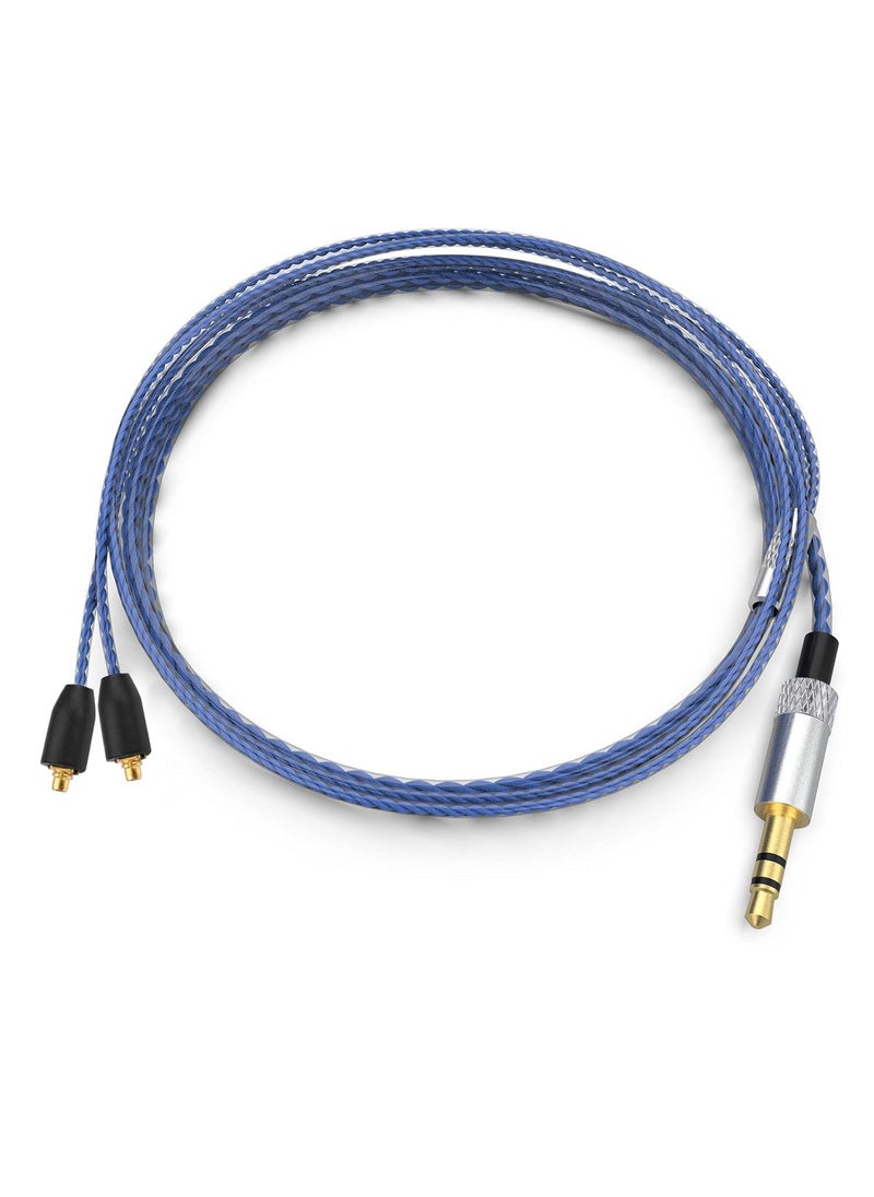 Generic - Hi-Fi MMCX Cable for Shure SE215 SE425 SE535 SE846 UE900 Blue without wheat - Image 1