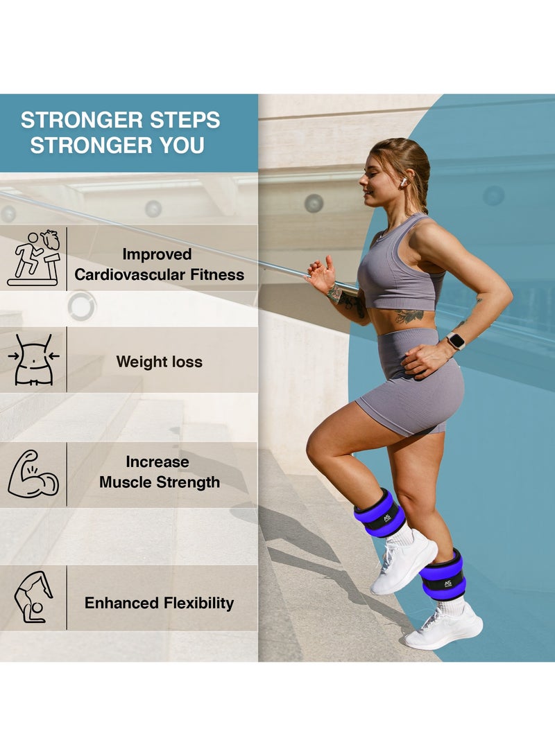 Allure Sphere Sphere Ankle Weights With Adjustable Straps For Men & Women 0.5Kg- 2.5Kg In Pair - Wrist & Leg Weights For Jogging, Running, Aerobics, Gymnastics, Fitness Exercise, Workouts - Image 2
