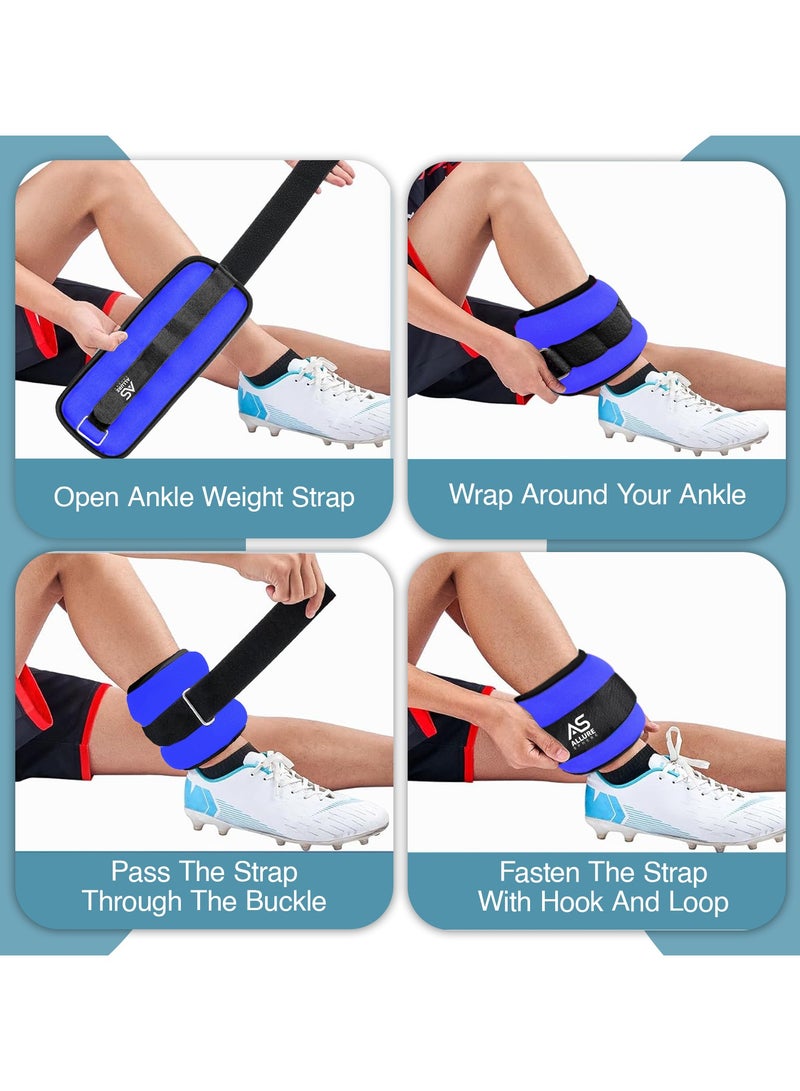 Allure Sphere Sphere Ankle Weights With Adjustable Straps For Men & Women 0.5Kg- 2.5Kg In Pair - Wrist & Leg Weights For Jogging, Running, Aerobics, Gymnastics, Fitness Exercise, Workouts - Image 5