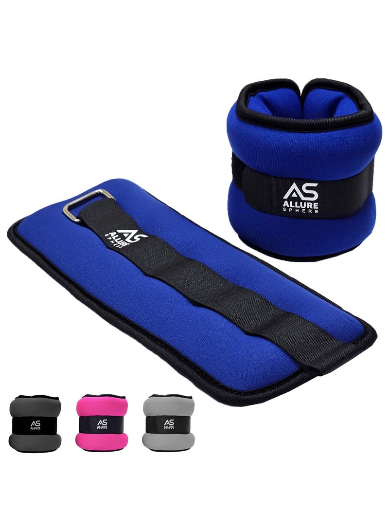 Allure Sphere Sphere Ankle Weights With Adjustable Straps For Men & Women 0.5Kg- 2.5Kg In Pair - Wrist & Leg Weights For Jogging, Running, Aerobics, Gymnastics, Fitness Exercise, Workouts - Image 1