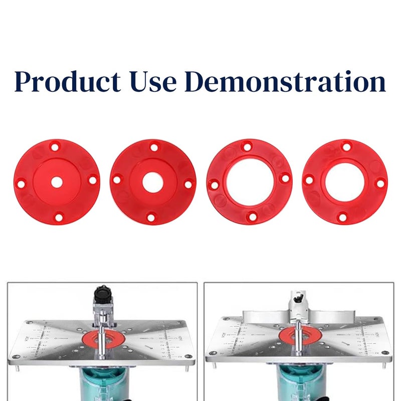 Serplex Serplex Router Table Insert Plate Carpenter Tools Aluminum Router Plate for Woodworking Table Top Insert Mounting Plate Wood Tools Trimming Milling Machine with Accessories  - Image 3
