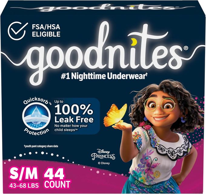 GoodNites Nighttime Bedwetting Underwear, Girls' S/M (43-68 lb.), 44 Ct - Image 4