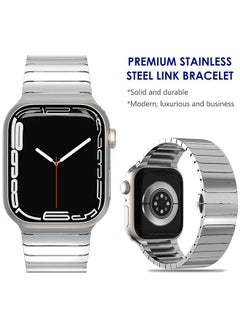 Stainless Steel Band Compatible with Apple Watch Series Band 42mm/41mm/40mm/38mm Solid Metal Strap Adjustable Bands with Folding Clasp for iWatch 3 2 1/Series 10 9 8 7 6 5 4 SE SE2 Men Women Silver ﻿ - pzsku/Z0FBDDE893B937F45AC35Z/45/_/1728463418/e1e75546-ee8b-40a5-9f4a-2b7a9a691f15