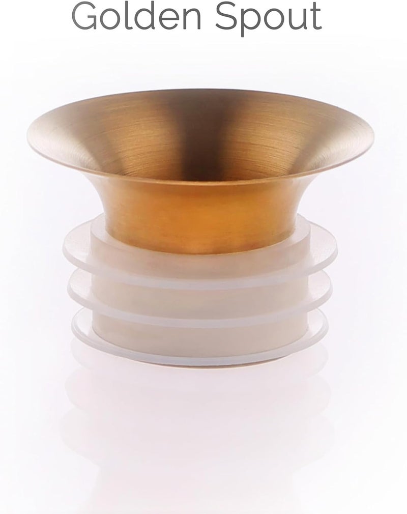 mayu Golden Pouring Spout - Elegant Gold Spout for the Swirl Pitcher Carafe - Stainless Steel with a Grade A Silicone Seal - Image 2