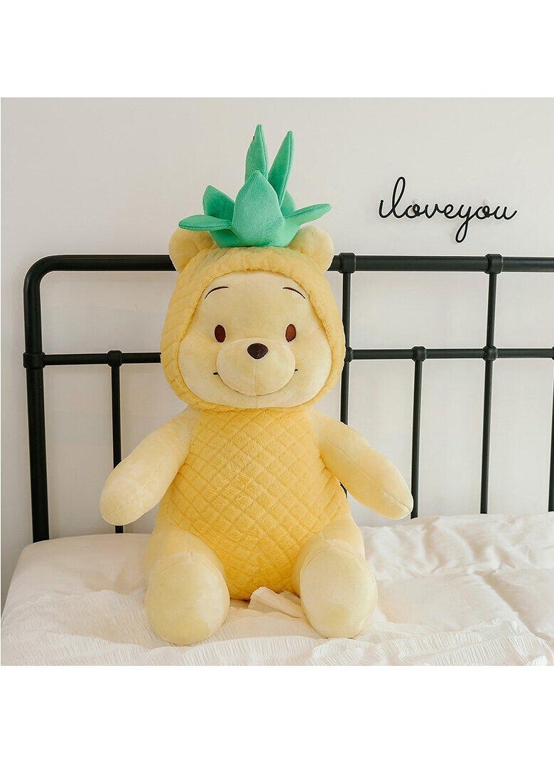 Pineapple Winnie the Pooh doll plush toy bear puff Winnie the Pooh doll throw pillow for girls holiday gift (25cm) - Image 3
