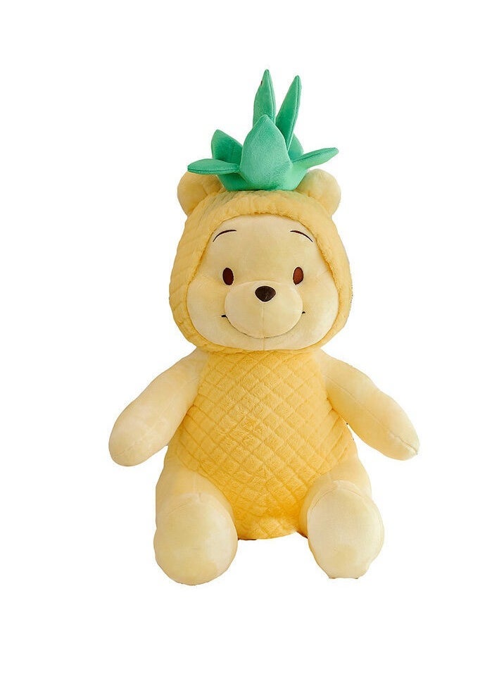 Pineapple Winnie the Pooh doll plush toy bear puff Winnie the Pooh doll throw pillow for girls holiday gift (25cm) - Image 1