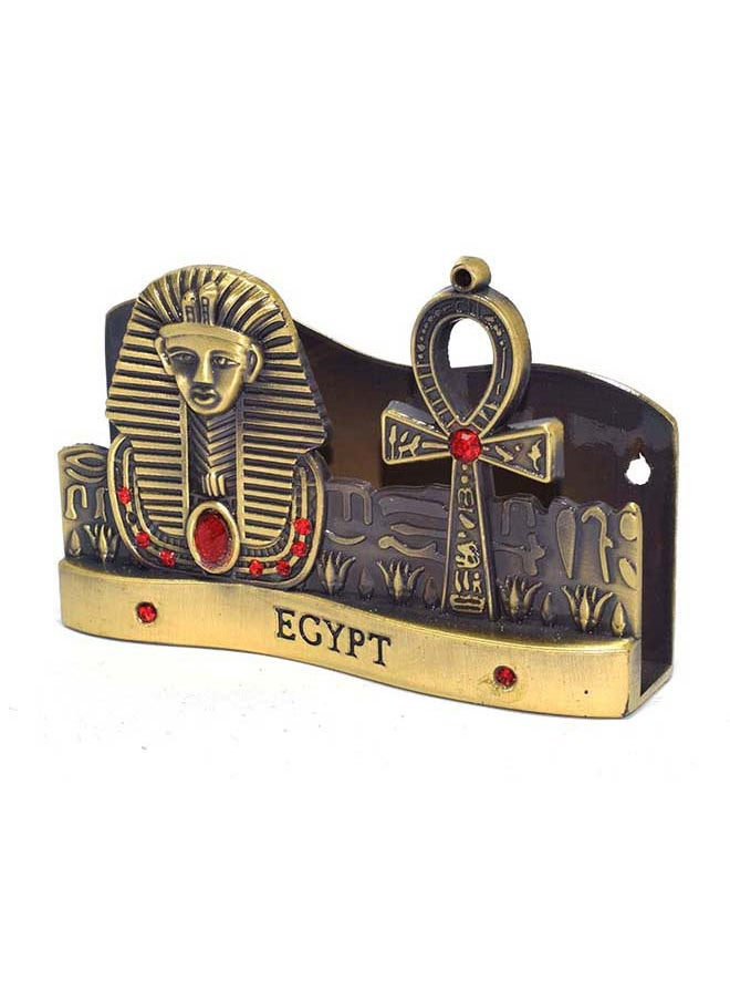 immatgar immatgar pharaonic Egyptian Business Card Holders Decorative Egyptian souvenirs gifts from egypt (Pharaonic 2 - Burnt Yellow) 