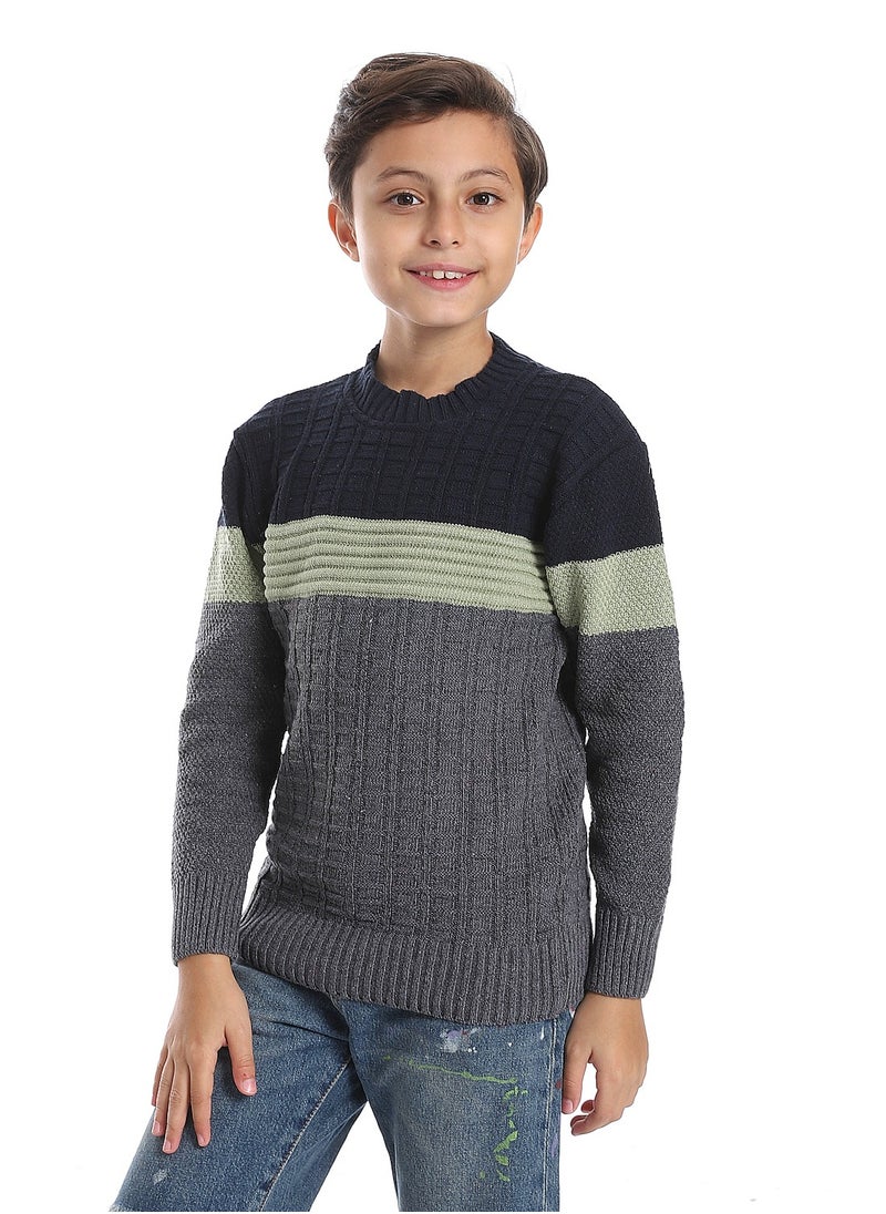 Caesar - Wool Boys Pullover With Multi Design - Image 1