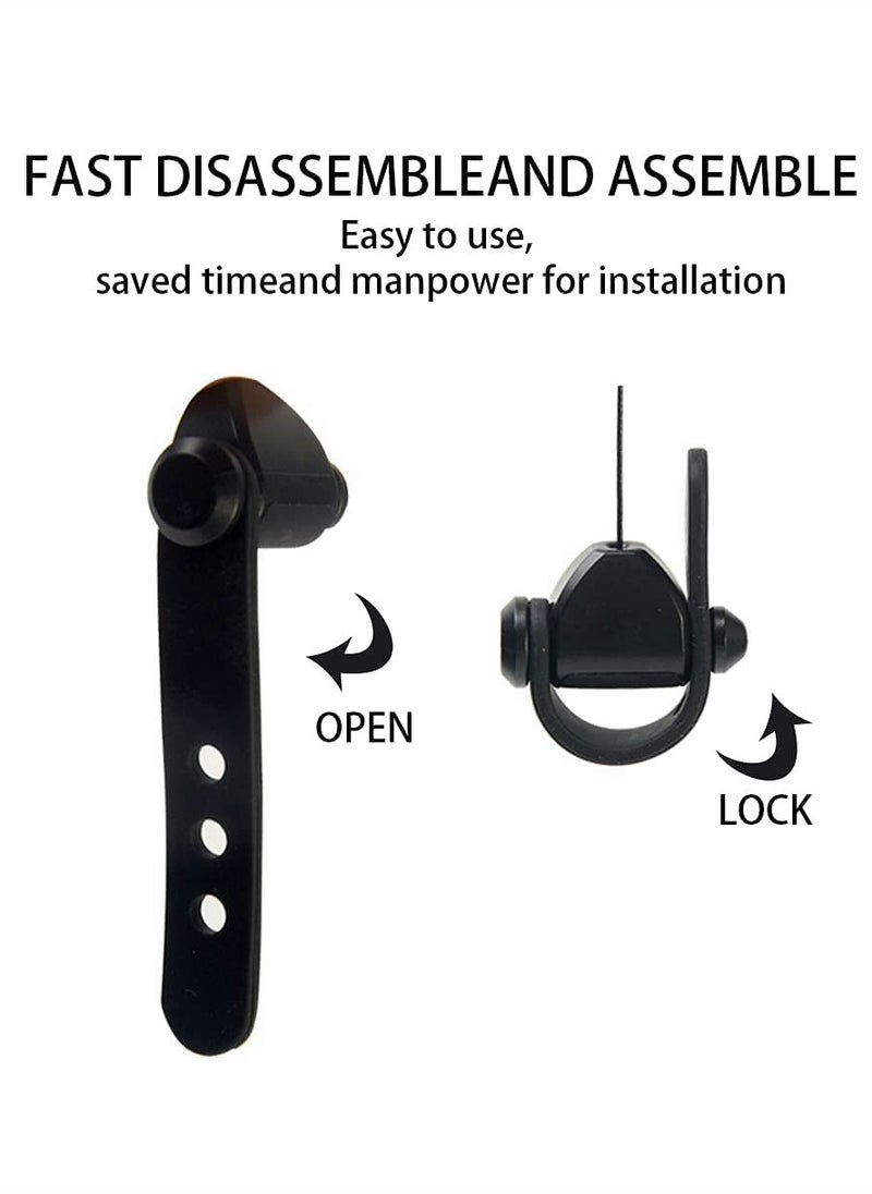 Excefore - VR Cable Management System, Ceiling Hooks with Retractable Carabiner, Retractable Ceiling Pulley System for Oculus Quest/Quest 2/HTC Vive/Vive Pro/Oculus Rift/Rift S[3 Packs,Black] - Image 1