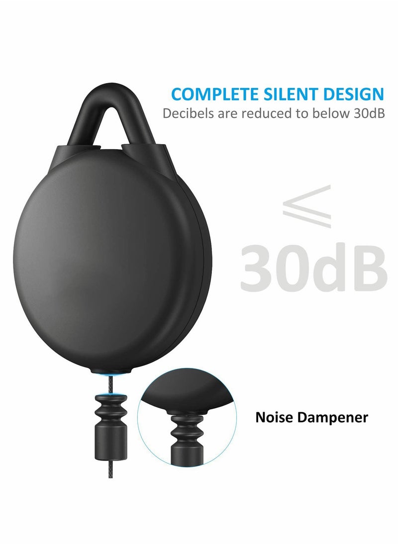Excefore - VR Cable Management System, Ceiling Hooks with Retractable Carabiner, Retractable Ceiling Pulley System for Oculus Quest/Quest 2/HTC Vive/Vive Pro/Oculus Rift/Rift S[3 Packs,Black] - Image 1