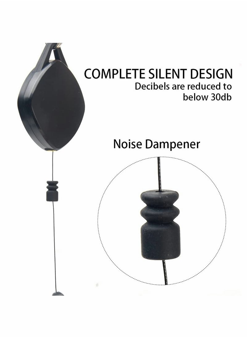 Excefore - VR Cable Management System, Ceiling Hooks with Retractable Carabiner, Retractable Ceiling Pulley System for Oculus Quest/Quest 2/HTC Vive/Vive Pro/Oculus Rift/Rift S[3 Packs,Black] - Image 1