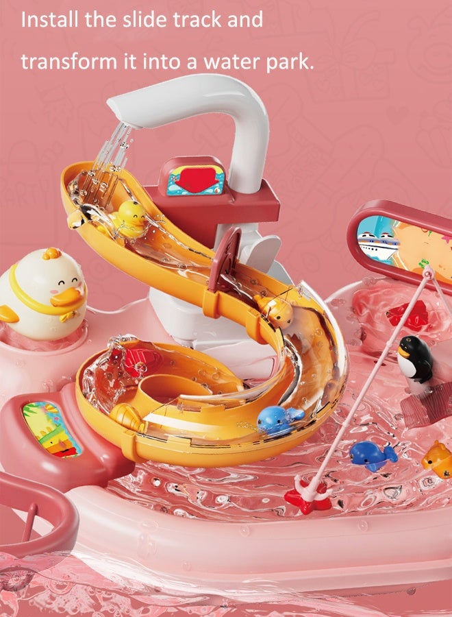 Children's dishwashing playset Dishwasher toys Fishing toys Vegetable washing sink Kitchen toys Situational simulation toys  - Image 3