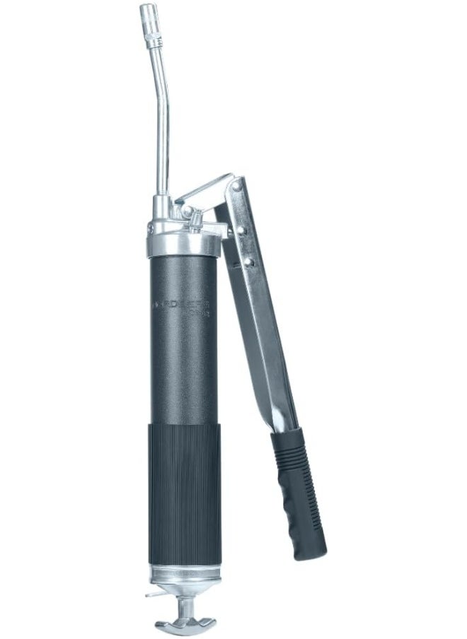 NORDBERG Heavy Duty Professional Dual Piston Grease Gun  No2402, 400 Ml. Grease Gun Kit With Grease Gun Coupler, 1Pcs Extension Rigid Pipe, 1Pcs Flexible Hose And 4-Bladed Nozzle 1Pcs  - Image 4