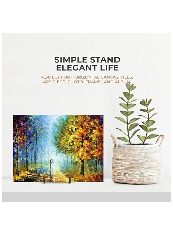 Plate Stands for Display - 6 Inch Stand + Metal Frame holder stand Picture, Decorative Plate, Book, Photo Easel (2 Pack) - Image 2