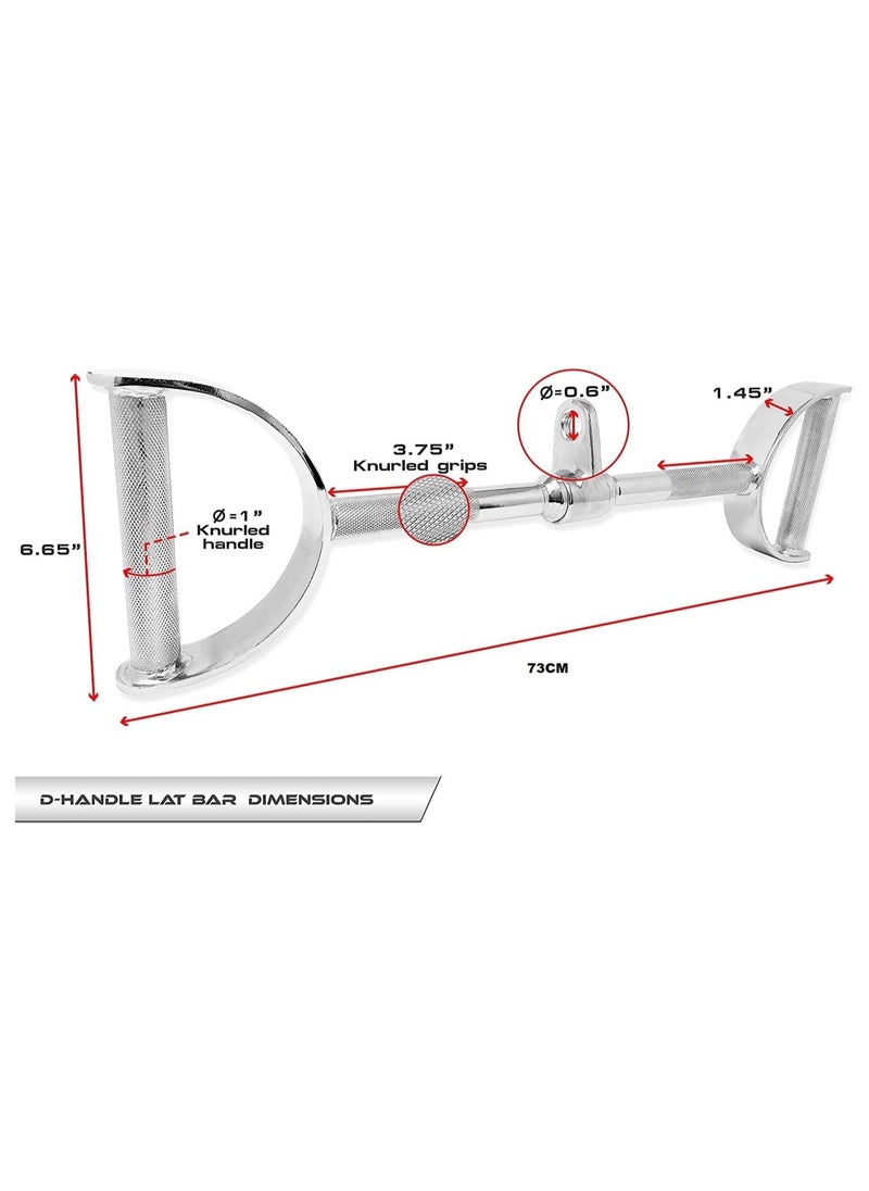 Cable Handle Push Bar Pull Up Swivel Cable Attachment for LAT Pull Up Machine, Heavy Duty Chrome Plated Steel, Weight Lifting Accessories and Home Exercise Equipment - pzsku/Z0FBE65C50028422BA50FZ/45/_/1734792792/cbb1d080-bedb-4eaa-b1fb-94d98e6624d7