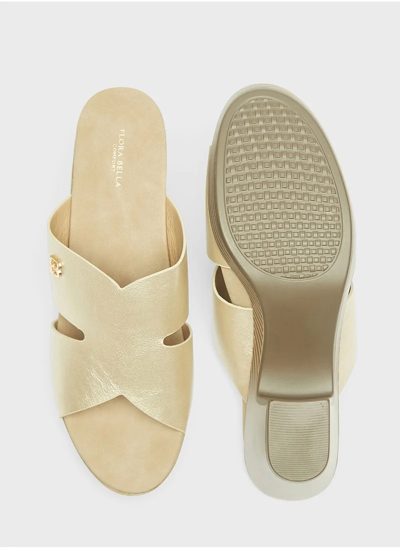 shoexpress Peep Toe Mid Heel Sandals