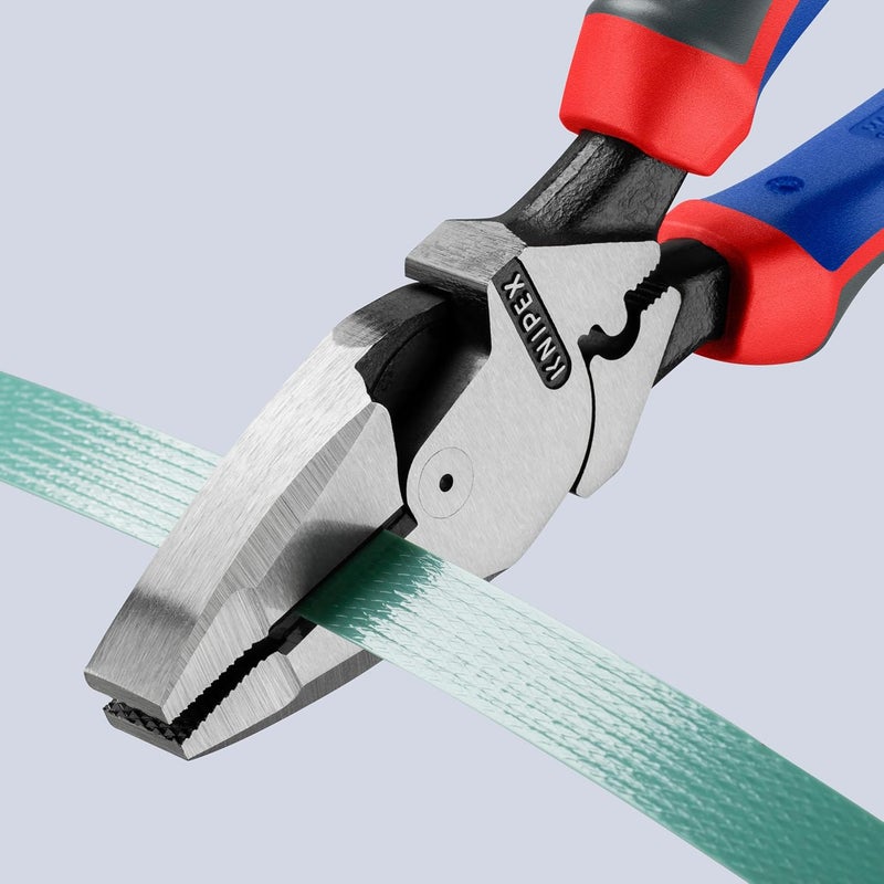 Knipex 09 12 240 9.5-Inch Ultra-High Leverage Lineman's Pliers with Fish Tape Puller and Crimper - Image 4