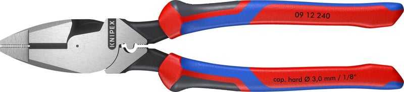 Knipex 09 12 240 9.5-Inch Ultra-High Leverage Lineman's Pliers with Fish Tape Puller and Crimper - Image 1