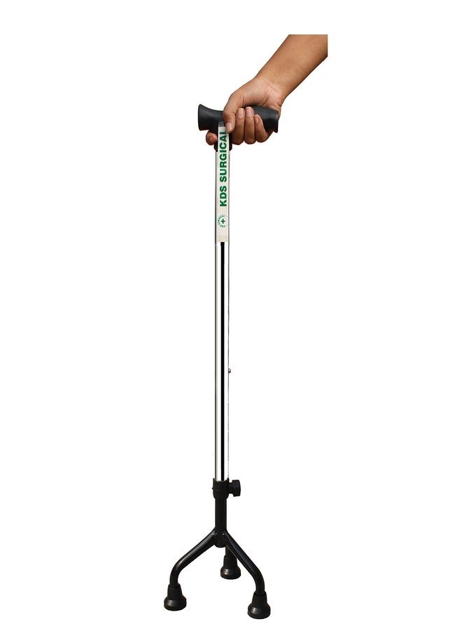 KDS SURGICAL عصا مشي ثلاثية الأرجل سوداء اللون من كي دي إس سيرجيكال مع إمكانية تعديل الارتفاع - Image 1