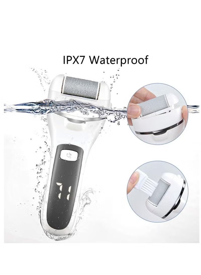 Electric Callus Remover for Feet, Rechargeable Pedicure Tools Foot Care Feet File, 13 in 1 Callous Remover Kit for Remove Cracked Heels and Dead Skin, with 3 Roller Heads 2 Speed, Battery Display - Image 3