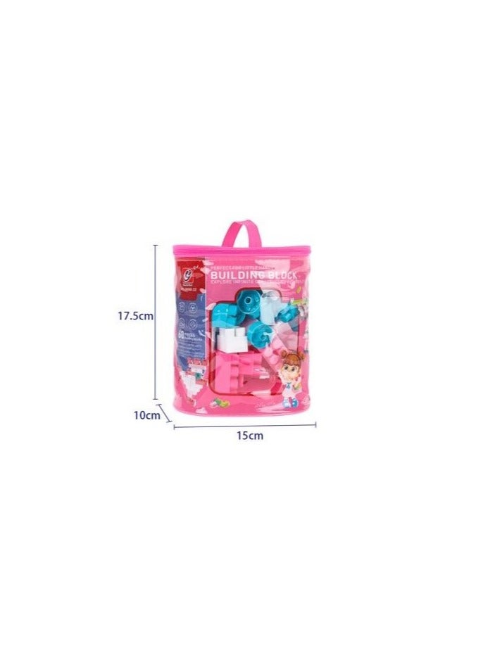 Blocks Play Toy (60 piece) with Sticker Sheet for kids 3+ Years  - Image 3
