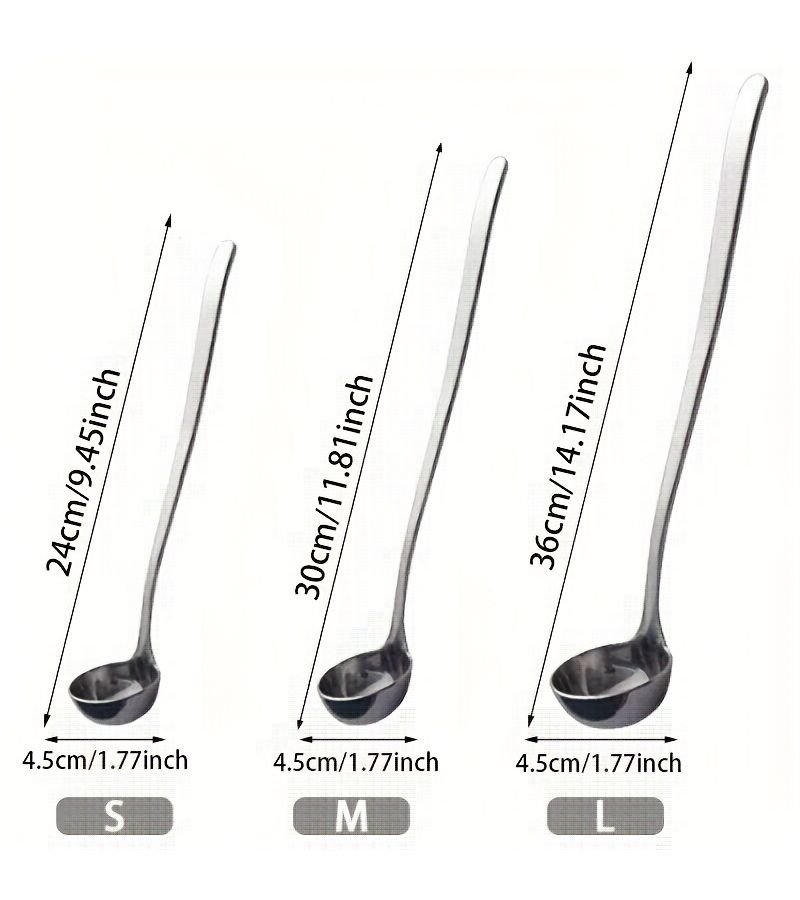 304 Stainless Steel Long Handle Seasoning Spoon Perfect for Stirring Deepening Oil Hot Pot Kitchen Utensils - Image 3