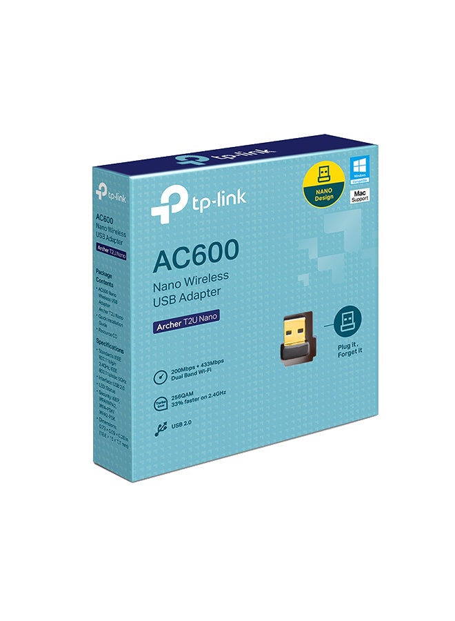 تي بي لينك محول USB لاسلكي بتقنية النانو AC600 أسود - Image 3