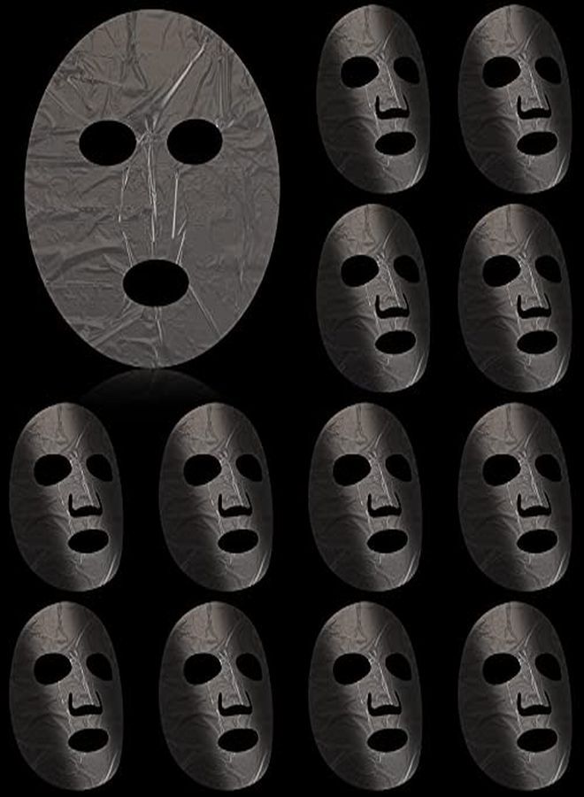 Maitys 200 Sheets Facial Plastic Mask Disposable Facial Sheet Mask Transparent Face Masks Skincare Preservative Facial Paper Sheet Diy Clear Paper Facial Mask Spa Thin Facial Plastic Wrap Moisture Retention  - Image 1