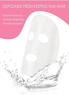 Maitys 200 Sheets Facial Plastic Mask Disposable Facial Sheet Mask Transparent Face Masks Skincare Preservative Facial Paper Sheet Diy Clear Paper Facial Mask Spa Thin Facial Plastic Wrap Moisture Retention  - Image 2