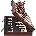AMEROUS 15 Magnetic Wooden Chess Set for Adults Kids with Folding Board Gift Package Pieces Storage Slots Handmade PiecesChess Board Game Set for Tournament Professional Beginner - Image 3