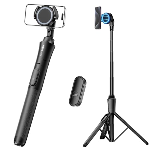 UBeesize 62 Magnetic Selfie Stick Phone Tripod with Wireless Remote Extendable Cell Phone Tripod Stand Compatible with MagSafe Cellphone Tripod for iPhone 17 16 15 14 13 12 and Android Phones - Image 1