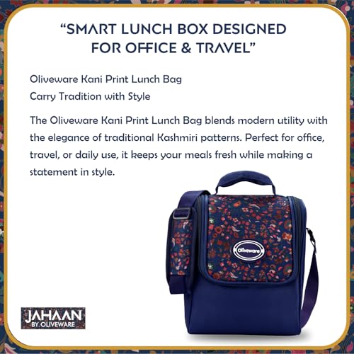 SOPL-OLIVEWARE oliveware TESO Musk Lunch Box | 3 Microwave-Safe Containers (2×420ml, 1×620ml) + 750ml Steel Bottle + 130ml Pickle Box + Steel Cutlery | Premium Carry Bag | Freezer & Dishwasher Safe (Blue) - Image 5