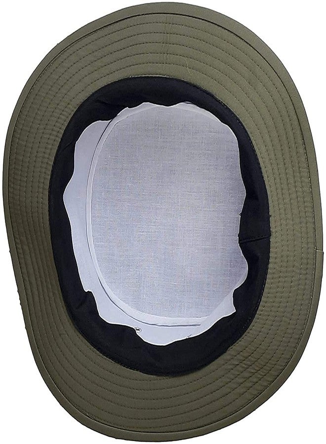 INFISPACE Men's Cotton Sun Hat (Pack Of 1) (SD-209_Olive_M) - Image 5