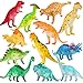 Yeonhatoys Yeonha Toys Dinosaur Figure 7 Inch Jumbo Dinosaur Toy Playset12 Pack Safe Material Assorted Realistic Dino Vinyl Plastic Dino Set Party Favors Toys for Kids Boys Toddler Educational - Image 3