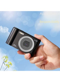 Generic Student Camera Digital Self-contained Flash Entry-level CCD HD Junior High School Student Cute Phase-Body Color:Black +32G Memory Card + Card Reader + Cartoon Stickers  - Image 2