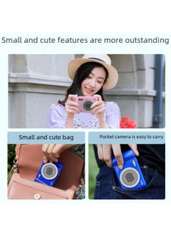 Generic Student Camera Digital Self-contained Flash Entry-level CCD HD Junior High School Student Cute Phase-Body Color:Black +32G Memory Card + Card Reader + Cartoon Stickers  - Image 4