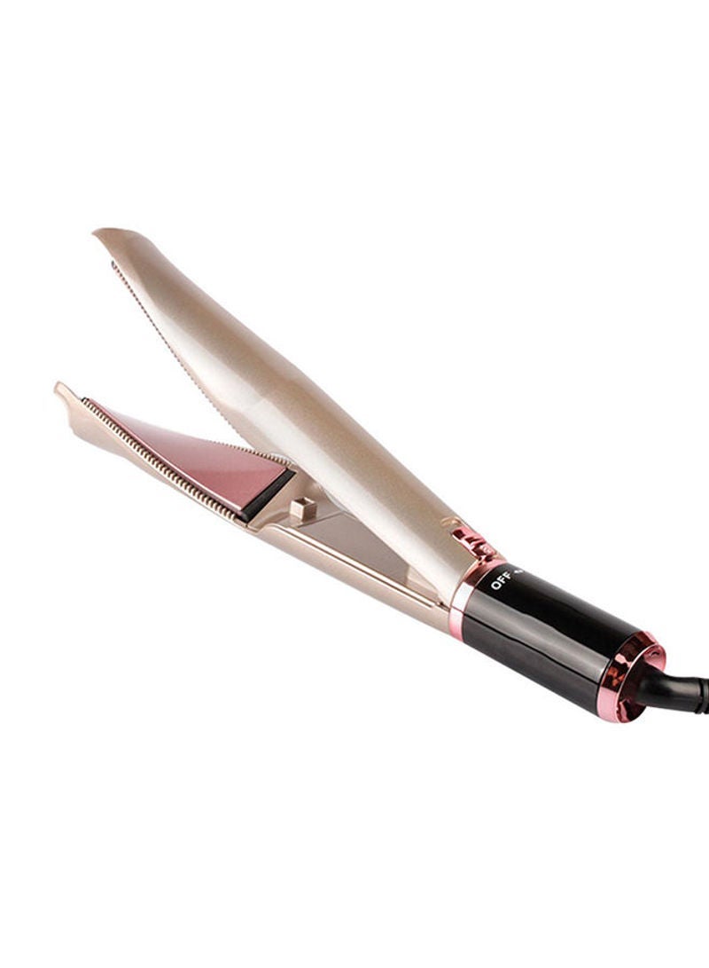 نيبمينينت 2-In-1 Dual-Use Straightener Twisted Spiral Curly Hair Stick Gold - Image 1