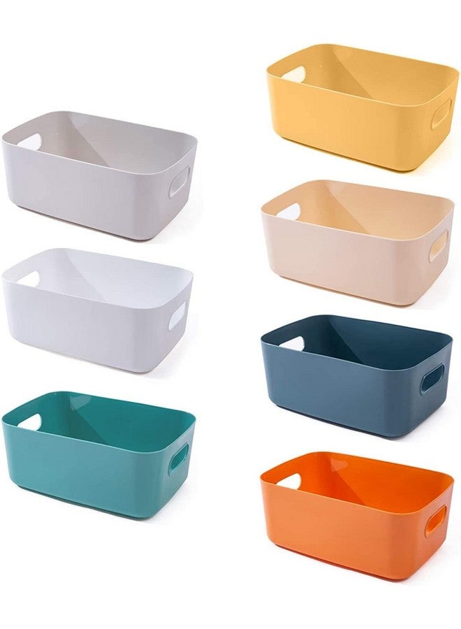 OWill 7 PCS 4.2 L Plastic Storage B-ins and Baskets for Efficient Home Classroom Organization Small Containers in Multicolour for Kitchen, Cupboard box, and Bathroom Organizer on Shelves and Tubs - Image 1