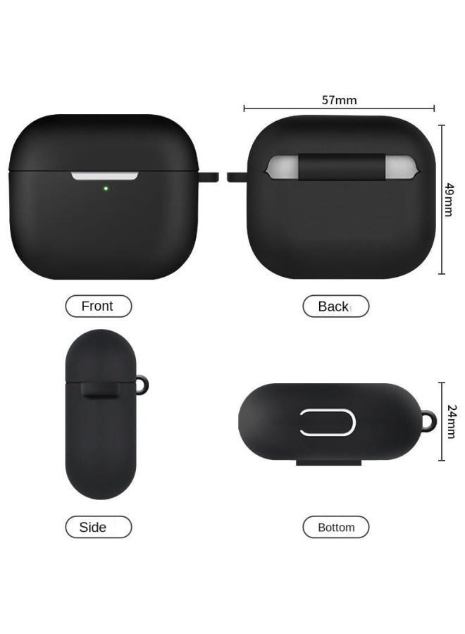 نيوترل متوافق مع Apple سماعات بلوتوث الجديدة Airpods الجيل الثالث غطاء سيليكون غطاء رقيق لون صلب قاع دائري - Image 3