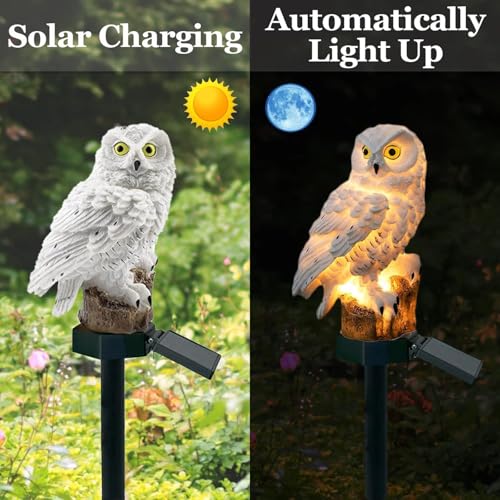 CBK OWL Garden Solar Lights Outdoor OWL LED Decorative Waterproof Garden Stake Lights, Lawn Lamp Light for Garden, Balcony, Patio, Yard Landscape Lighting - Image 3