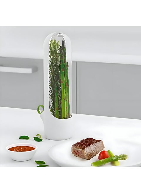 Refrigerator Herb Growth Container - Allows For Continuous Growth, A Unique Technique For Storing And Preserving Fresh Herbs Like Coriander, Parsley, And Anise, Ensuring Vegetables Remain Fresh
