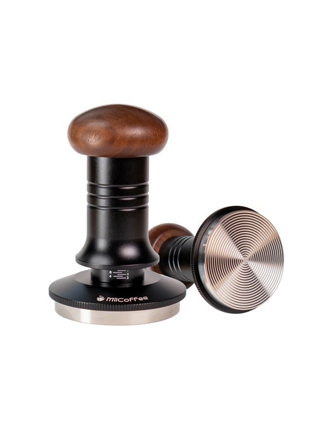MiiCoffee Espresso Coffee Tamper 58.5mm, Level Coffee Tamper for 58mm Portafilter, Adjustable Depth Stainless Steel Ripple Base - Image 1