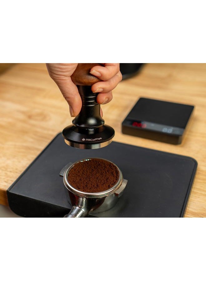 MiiCoffee Espresso Coffee Tamper 58.5mm, Level Coffee Tamper for 58mm Portafilter, Adjustable Depth Stainless Steel Ripple Base - Image 4