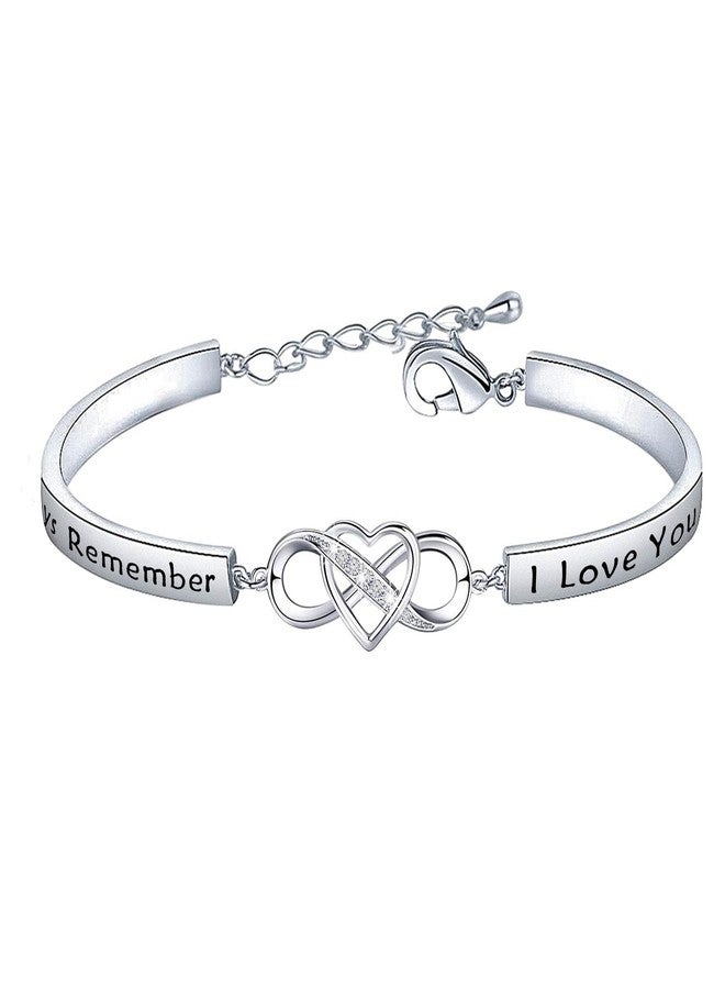 FEELMEM Mom Gifts Bracelet Always Remember I Love You Mom Infinity Love Heart Bracelet Birthday Gifts from Daughter - Image 1