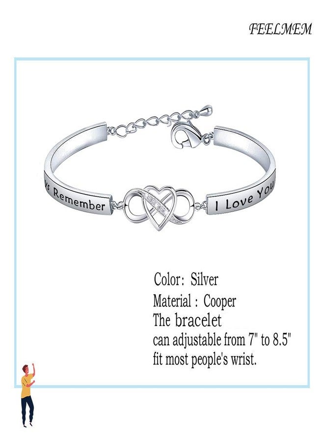FEELMEM Mom Gifts Bracelet Always Remember I Love You Mom Infinity Love Heart Bracelet Birthday Gifts from Daughter - Image 2