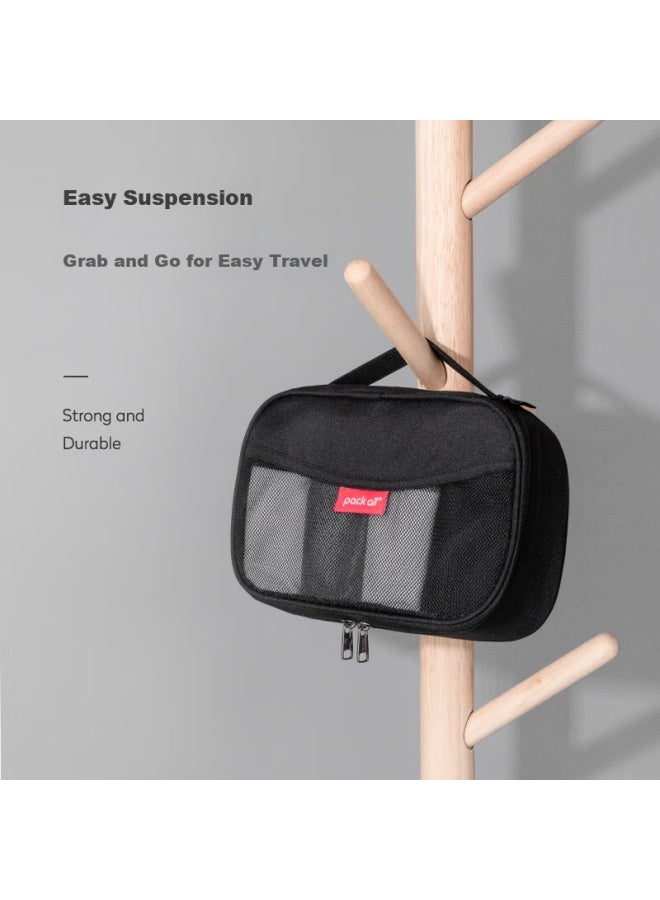 Pack All Travel Storage Bag Set, Luggage Organizer, Underwear Sorting Bag, Business Trip Clothing Storage Bag, Three-piece Set, Black - Image 4
