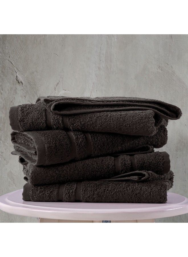 Hammam Linen Black Hand Towels 4 Pack 16 X 29 Turkish Cotton Premium Quality Soft And Absorbent Small Towels For Bathroom  - Image 3